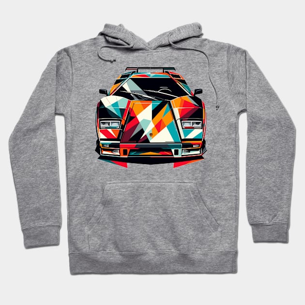 Lamborghini Countach Hoodie by Vehicles-Art